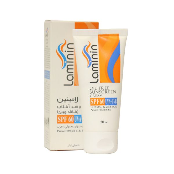 کرم ضد آفتاب فاقد چربی لامینین SPF60 مناسب پوست های چرب و معمولی ۵۰ میلی لیتر 1