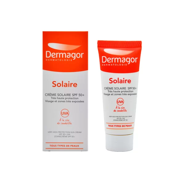 کرم ضد آفتاب بی‌رنگ درماگور مناسب برای پوست معمولی تا خشک با SPF50+ 1