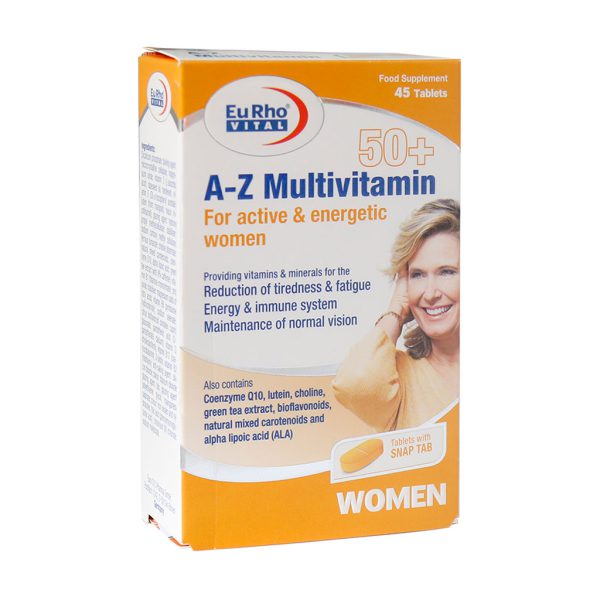 قرص A Z مولتی ویتامین بالای 50 سال بانوان یوروویتال 45 عدد 1